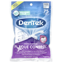 DenTek, Cross Flosser Plaque Control, Mouthwash Blast, 75 Stukken