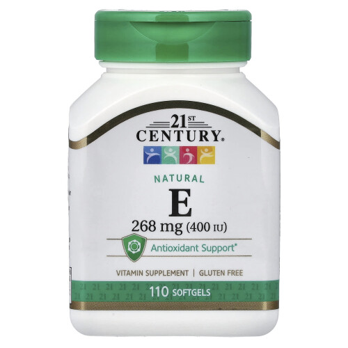 21st Century, Φυσική Βιταμίνη Ε, 268 mg (400 IU), 110 Μοσχοκάρυδα