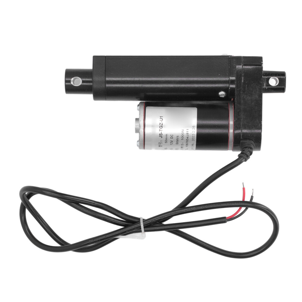 1000N 12Vdc Small Linear Electric Actuator 50Mm Stroke Black 8081389472185