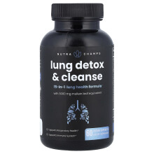 NutraChamps, Longen Detox & Reiniging, 60 Gemakkelijk Om Te Slikken Veganistische Capsules