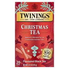 Twinings, Černý čaj, Vianočný čaj, 20 Čajových vložiek, 1,41 oz (40 g)