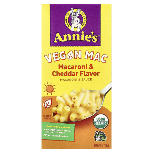 Annie's Homegrown, Οργανική Βεγεταριακή Μακαρόνια, Μακαρόνια & Τυρί, 6 oz (170 g)