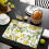 Leinen-Tischsets mit Zitronenmotiv, 4er-Pack 4