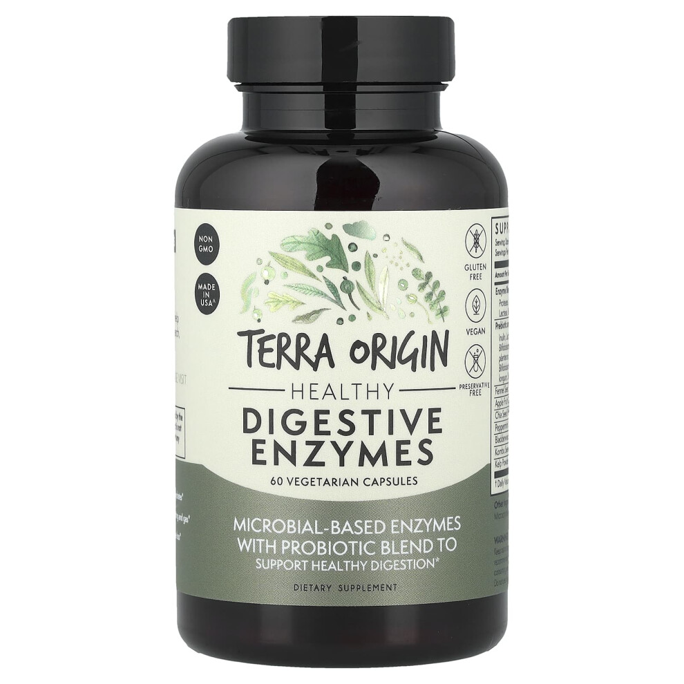 Terra Origin , Digestive Enzymes, 60 Capsules