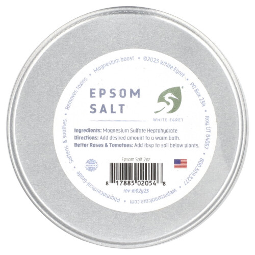 White Egret Personal Care, Sól Epsom, 2 oz (57 g)