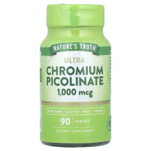 Nature's Truth, Ultra Chromiová pikolinát, 1 000 mcg, 90 Tablet