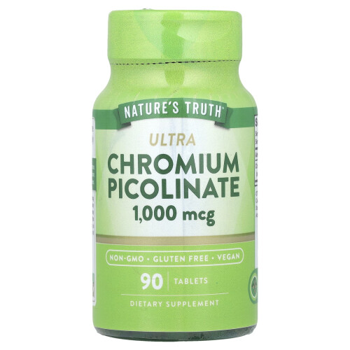 Nature's Truth, Υπερασπιστής Χρωμίου με Picolinate, 1,000 mcg, 90 Tablettes