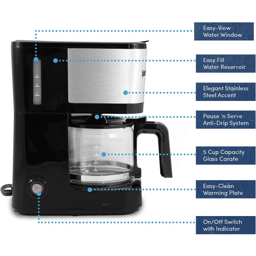 EHC9420 automatic drip coffee maker 5-cup 1