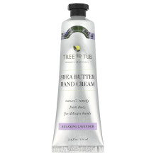 Tree To Tub, Creme de Manteiga de Karité Hidratante para Mãos, Não Gorduroso, Hidratante para Mãos Secas e Quebradas, Lavanda, 3.4 fl oz (100 ml)