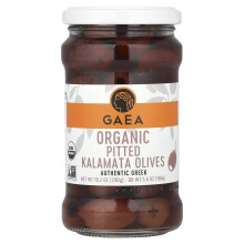 Gaea, Organic Oliwki Kalamata bez Kory, 10,2 oz (290 g)
