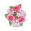 Magenta Rose Wreath with Hydrangea, Artificial Floral 3