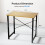 Mesa de computador de 79 cm (31 polegadas), mesa de escrita moderna, mesa de escritório industrial, mesa de escritório para espaços pequenos, mesa 7