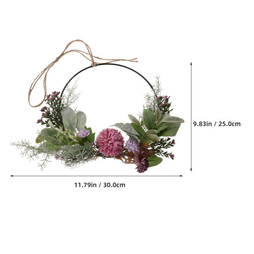 Metal blomsterkrans til hoveddør, 30 cm 1