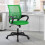 Sedia da ufficio in rete con supporto lombare e braccioli, colore verde. 2