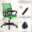 Sedia da ufficio in rete con supporto lombare e braccioli, colore verde. 4