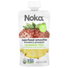 Noka, Superfood Smoothie + Prebiotický Fiber, Strawberry Pineapple, 4,22 oz (120 g)