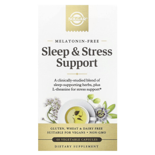 Solgar Solgar, Supporto al Sonno e allo Stress, 60 Capsule Vegetali