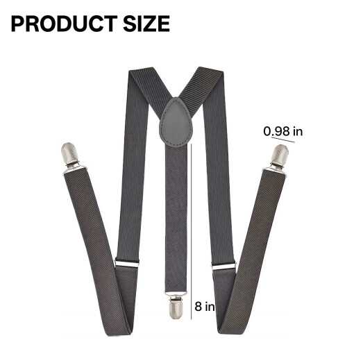 Men's Polyester Suspenders Adjustable 3-Clip 2.5x100cm 1