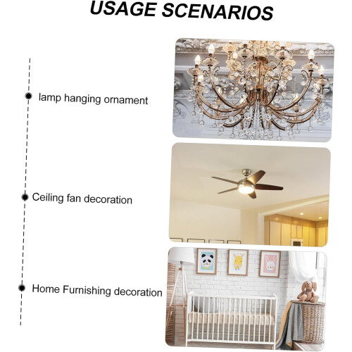 Metal Beaded Ceiling Fan Pull Chain 4 pcs 2