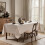Toalha de mesa retangular de linho e poliéster, 52 x 70 polegadas (132 x 178 cm). 4