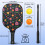 Pickleball-padlesett i blomsterfiber, 2 padler + 2 4