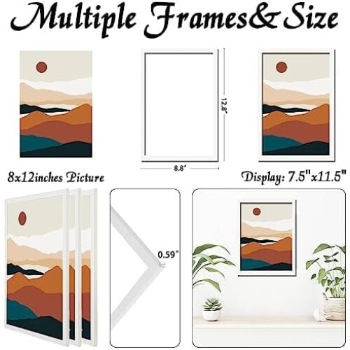 Conjunto de 3 molduras pretas para fotos de 28x35 cm (11x14 polegadas). 2
