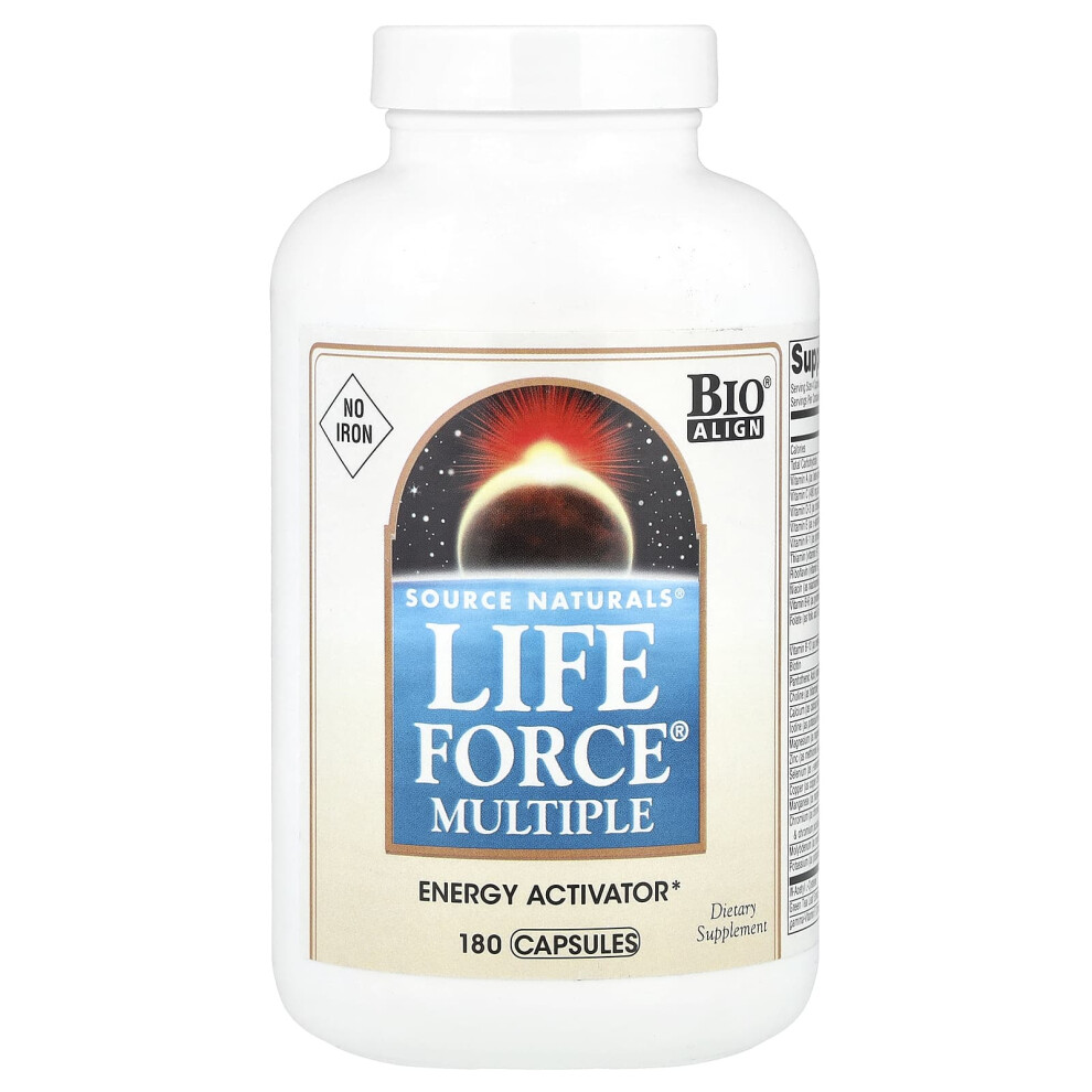 Photos - Vitamins & Minerals Source Naturals , Life Force Multiple, No Iron, 180 Capsules