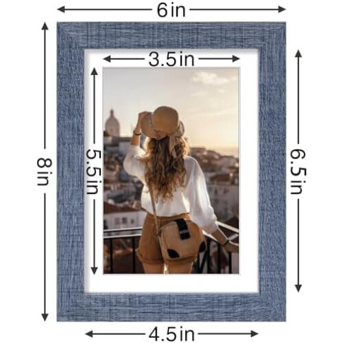 5x7 Picture Frames Set of 9 Navy Engineered Wood 2