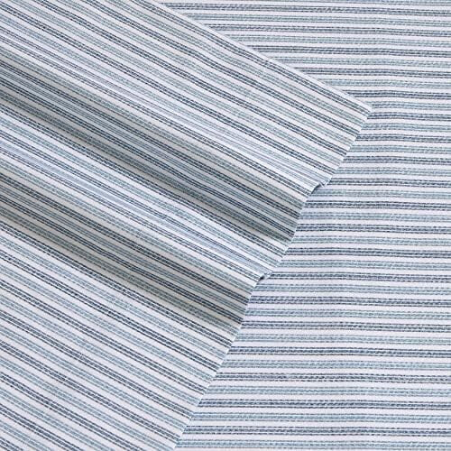 Cotton Percale Twin Sheet Set Light Blue 2