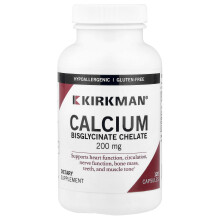 Kirkman Labs, Kalcium Bisglycinate Chelat, 200 mg, 120 Capsuler