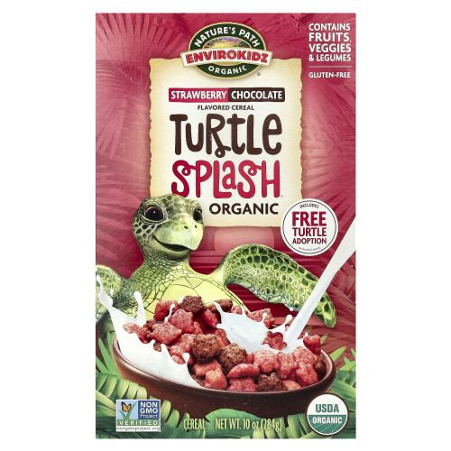 Nature's Path, Cereal Orgânico Turtle Splash, Chocolate com Morango, 10 oz (284 g)