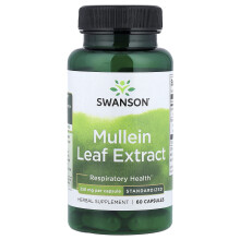 Swanson, Mullein levele kivonat, 250 mg, 60 kapszula