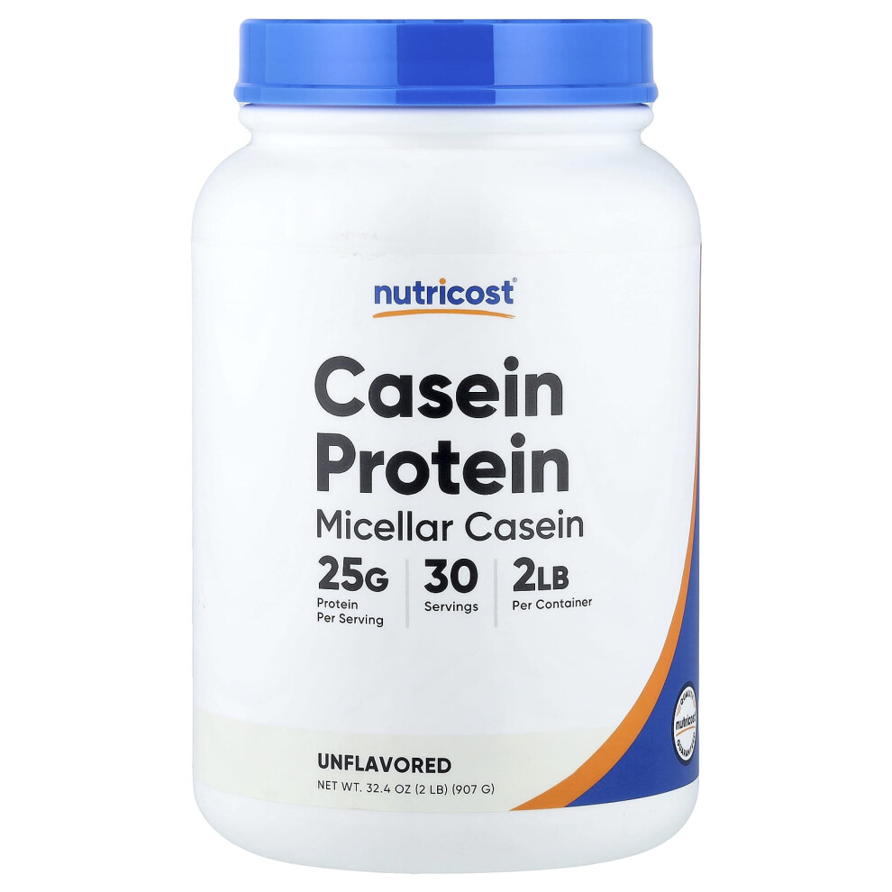Nutricost , Casein Protein, Unflavored, 2 Lb (907 G)