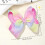 Rainbow Hair Bows Satin 5.5 Inch 4 pcs 2