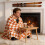 Orange Checkered Flannel Blanket Soft Throw 39.37 x 27.56 5
