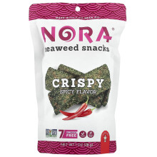 Nora Snacks, Snack di alghe, Crispy Spicy, 1.13 oz (32 g)