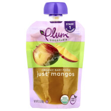Plum Organics, Cibo per Bambini Biologico, 4 Mesi & Up, Solo Manghi, 3,5 oz (99 g)