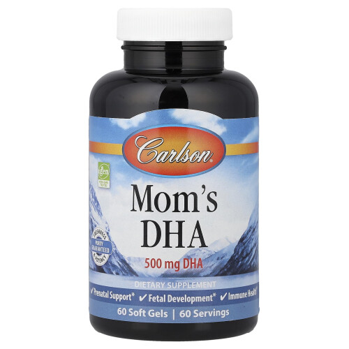 Carlson, Mom's DHA, 500 mg, 60 Soft Gels