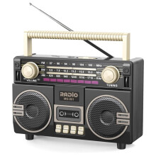 Retro Multifunctionele Draagbare Radio met USB-Oplaadfunctie, TF-Kaartspeler en AUX-, AM/FM/SW-Banden, voor Familiebijeenkomsten en Uitjes