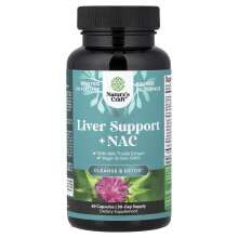 Nature's Craft, Lever Støtte + NAC med Mælke Tistel, 60 Capsules