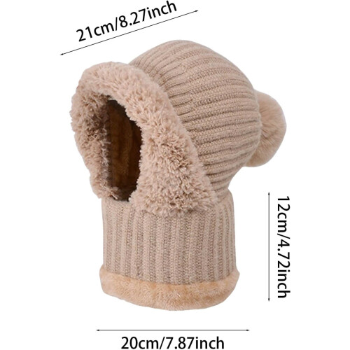 Set da sci in maglia con sciarpa e maschera per il viso (3 pezzi) 1