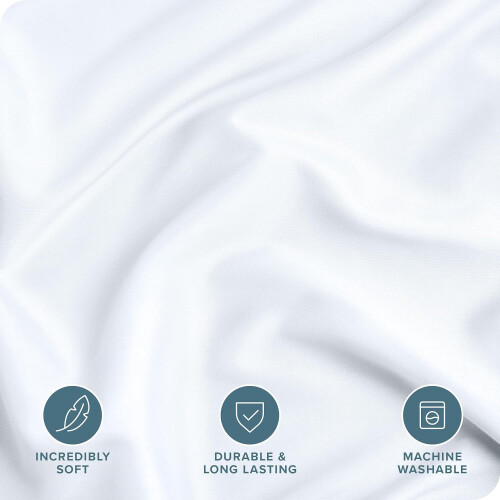 King Duvet Cover Midnight Blue White 1800 Thread Count 1