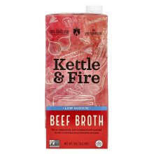 Kettle & Fire, Beef Broth, Lage Natrium, 32 oz (907 g)