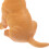 Figura decorativa de perro de plástico naranja 3