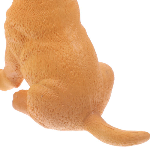 Figura decorativa de perro de plástico naranja 2