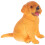 Figura decorativa de perro de plástico naranja 4