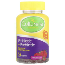 Culturelle, Probiotiikka + Prebiotiikka Gummies, Sekalainen Marjakuoriainen, 52 Gummies