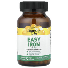 Country Life, Iron Ușor, 25 mg, 90 Capsule vegane
