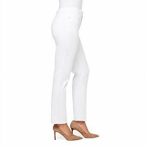 Calça jeans reta Amanda de cintura alta para mulheres e tamanhos plus size, comprimento regular de 30 polegadas (76 cm), comprimento da perna curto 1
