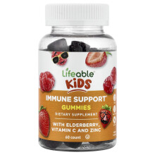 Lifeable, Kinderen Immuunsteunende Gummies, Natuurlijke Bes, 60 Gummies
